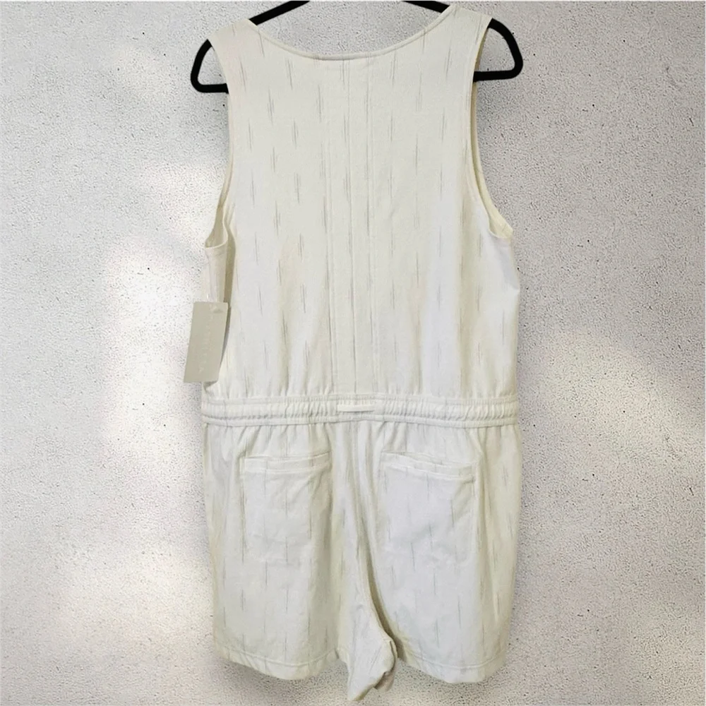 NWT Athleta Farallon PRINTED Shorts Romper 1X Spliced Magic Veil Grey Comfort